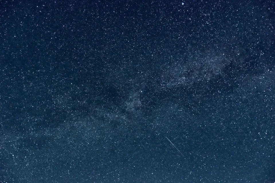 A dense field of stars visible in a clear night sky.
